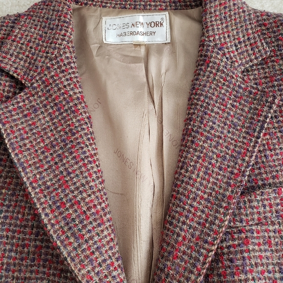 VTG GUC Jones of New York Haberdashery Women's Tweed Blazer. Size 8. - Picture 2 of 9